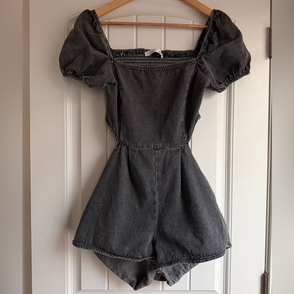 Altar'd State Louise Denim Romper